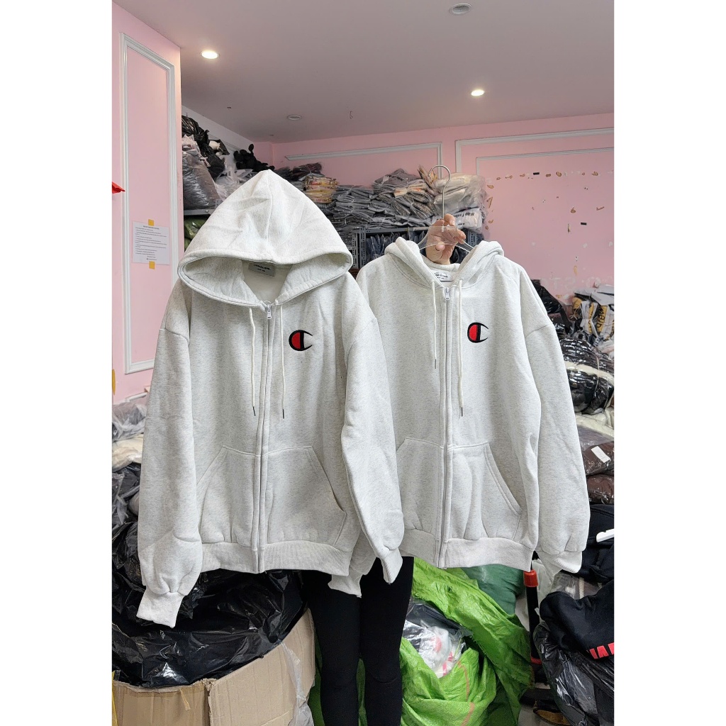 Áo Hoodie Khóa Kéo Form Rộng Unisex – Áo Nỉ Có Mũ Phong Cách Streetwear Năng Động