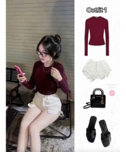 Áo Thun Tay Dài Nữ Basic – Form Chuẩn, Mềm Mịn, Dễ Phối Đồ