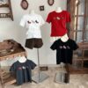 Áo Thun Ngắn Tay Thêu Hình Ngựa Dễ Thương – Chất Cotton Mềm Mịn, Nhiều Màu Trẻ Trung