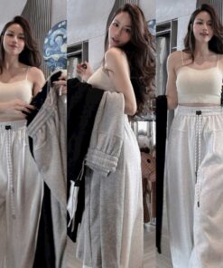 Quần Jogger Nữ Form Rộng Basic – Chất Nỉ Mềm, Lưng Thun Dây Rút, Mặc Cực Thoải Mái