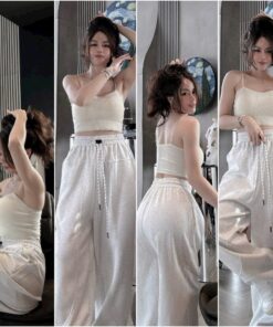 Quần Jogger Nữ Form Rộng Basic – Chất Nỉ Mềm, Lưng Thun Dây Rút, Mặc Cực Thoải Mái
