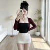 Chân Váy Chữ A Chất Liệu Dạ Lông Thỏ Có Lót Trong Dáng Ngắn, Chân Váy Nữ Top Women