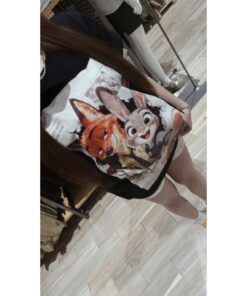 Áo Thun Zootopia Unisex Form Rộng – Áo Thun In Hình Hoạt Hình Cá Tính