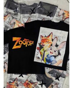 Áo Thun Zootopia Unisex Form Rộng – Áo Thun In Hình Hoạt Hình Cá Tính