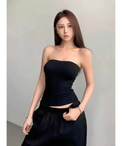 Áo Ống Nữ Ôm Body Basic Màu Đen – Áo Ống Thun Co Giãn Tôn Dáng Quyến Rũ