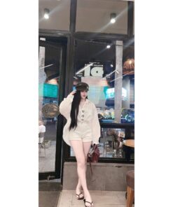Áo Sơ Mi Nữ Đính Charm To Cá Tính – Thanh Lịch Pha Chút Điệu Đà, Dễ Mix Mọi Outfit