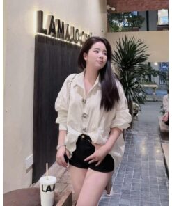 Áo Sơ Mi Nữ Đính Charm To Cá Tính – Thanh Lịch Pha Chút Điệu Đà, Dễ Mix Mọi Outfit