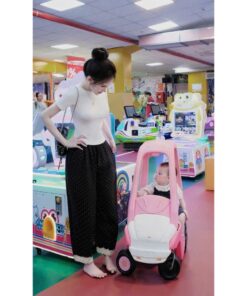 Set Áo Thun Ôm Body & Quần Suông Chấm Bi – Set Đồ Nữ Thanh Lịch, Thoải Mái Dễ Mặc