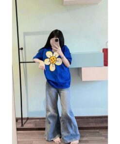 Áo Thun Drew Hoa Cúc Form Rộng – Áo Thun Unisex In Hoa Cúc Cá Tính