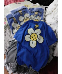 Áo Thun Drew Hoa Cúc Form Rộng – Áo Thun Unisex In Hoa Cúc Cá Tính