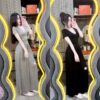 Sét bộ Áo cộc tay cổ tim viền ren mix Quần dài ống rộng tôn dáng Hot Hit Đi chơi xinh xắn