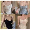 Áo 2 dây tăm cúc trước, áo ôm body phong cách quyến rũ thời trang mùa hè