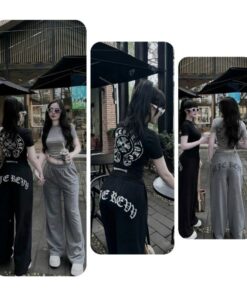 Set Bộ Nữ, Sét Áo Chom Thun Kèm Quần Suông Ống Rộng Thời Trang Mùa Hè Năng Động Tôn Vóc Dáng Phụ Nữ