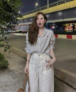 Áo sơ mi thô kẻ thêu ngựa – Thanh lịch, tinh tế, chuẩn gu thời trang cao cấp