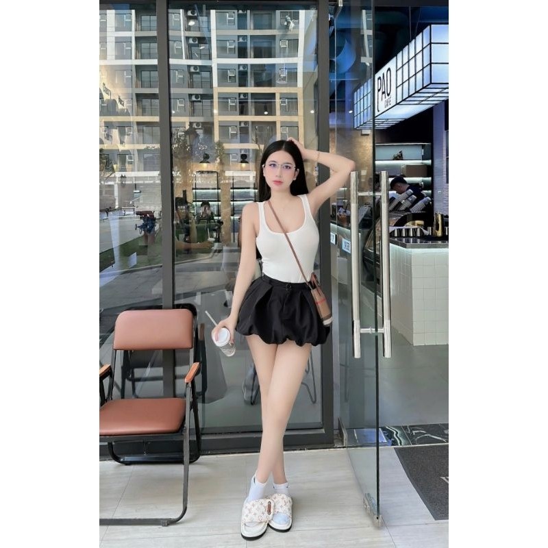 Set Bộ 2 Món Áo 2s Jumsuit + Quần Bí Kèm Phong Cách Trẻ Trung Nữ Tính