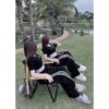 Set Đồ Nữ, Set Áo Croptop C Bo Quần Ống Rộng Sọc Hot Trends, Phong Cách Năng Động Trê Trung