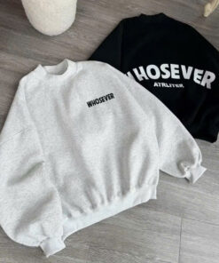 Áo Sweater Basic Chữ WHO In Hottrend, Sweater Dáng Rộng – Cân Mọi Dáng Người