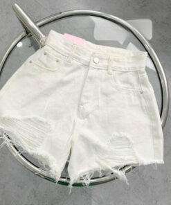 Quần short rách 1 khuy cài rách nữ lưng cao cá tính năng động