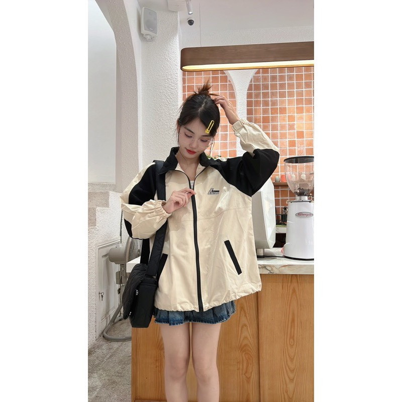 Áo khoác dù 2 lớp phối màu chống nắng chống gió chống bụi dáng unisex trẻ trung năng động
