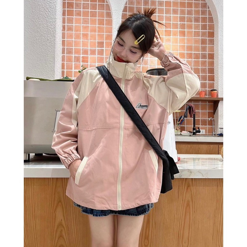 Áo khoác dù 2 lớp phối màu chống nắng chống gió chống bụi dáng unisex trẻ trung năng động
