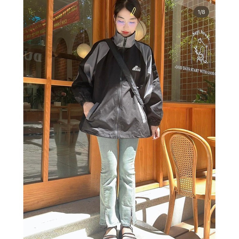 Áo khoác dù 2 lớp phối màu chống nắng chống gió chống bụi dáng unisex trẻ trung năng động