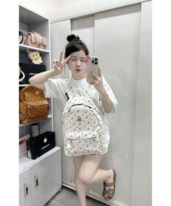 Balo Nữ 40cm Quai to In Hello Kitty Siêu Xinh – Form Rộng Đựng Được Laptop, Chất Da PU Cao Cấp