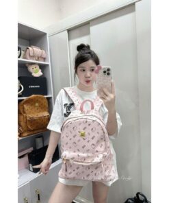Balo Nữ 40cm Quai to In Hello Kitty Siêu Xinh – Form Rộng Đựng Được Laptop, Chất Da PU Cao Cấp
