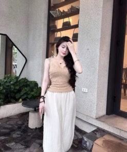 Set Áo Hai Dây Ren Hoa Phối Quần Suông Chất Voan Tơ Mềm Mại