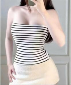 Áo Ống Sọc Ngang Body – Áo Ống Nữ Co Giãn Tôn Dáng Cá Tính