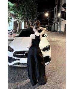 Set Ba lỗ Ôm Body & Quần Ống Suông Cá Tính – Chất Vải Mềm Mịn, Tự Nhiên Tôn Dáng