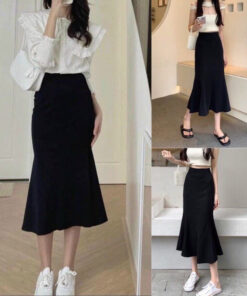 Chân Váy Đuôi Cá Dáng Dài Dễ Mix Đồ Phong Cách Basic Trẻ Trung