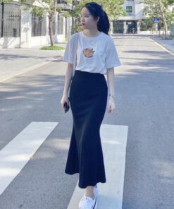 Chân Váy Đuôi Cá Dáng Dài Dễ Mix Đồ Phong Cách Basic Trẻ Trung