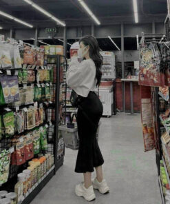 Chân Váy Đuôi Cá Dáng Dài Dễ Mix Đồ Phong Cách Basic Trẻ Trung