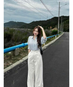 Áo sơ mi kẻ dấu mặc thoáng mát siêu hot trend phù hợp với mọi outfit