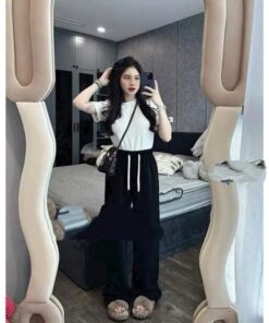Quần Ống Xuông Chất Nỉ Tăm Lót Lông Kiểu Dáng Trẻ Trung Hottren