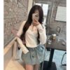 Chân Váy Jean Ngắn Xoè Có Quần Bảo Hộ Dễ Mix Đồ Kiểu Dáng Trẻ Trung Năng Động