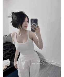 Set Bộ Áo 2 Dây Mix Quần Kaki Túi Nắp Kiểu Dáng Trẻ Trung Cá Tính