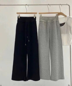 Quần Nỉ Xuông Cạp Bản To Dây Rút Dễ Mix Đồ Kiểu Dáng Trẻ Trung Cá Tính