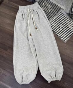 Quần Bom Dây Da Chất Nỉ Xịn Xò Dễ Mix Đồ Phong Cách Basic Trẻ Trung
