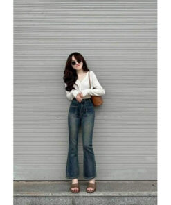 Quần Jean Ống Loe Túi Trước Chất jean Xịn Xò Dễ Phối Đồ Kiểu Dáng Trẻ Trung