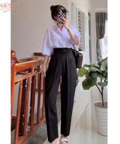 Quần Baggy Chất Tuyết Mưa 2 Khuy Ngang Dễ Mix Đồ Phong Cách Basic