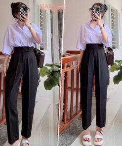 Quần Baggy Chất Tuyết Mưa 2 Khuy Ngang Dễ Mix Đồ Phong Cách Basic