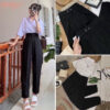 Quần Baggy Chất Tuyết Mưa 2 Khuy Ngang Dễ Mix Đồ Phong Cách Basic