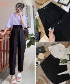 Quần Baggy Chất Tuyết Mưa 2 Khuy Ngang Dễ Mix Đồ Phong Cách Basic