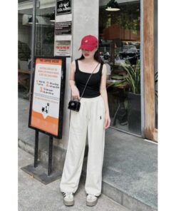 Quần Xuông Nỉ Thêu Ngựa Dễ Mix Đồ Phong Cách Trẻ Trung Hottren