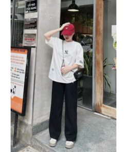 Quần Xuông Nỉ Thêu Ngựa Dễ Mix Đồ Phong Cách Trẻ Trung Hottren