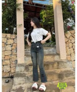 Quần Jean Loe Thêu 3 X Chất Jean Dày Dặn Co Giãn Dễ Mix Đồ