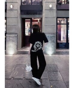 Set Áo Thun + Quần Short Chrome Hearts Los Angeles – Form Rộng Unisex, Phong Cách Streetwear Cá Tính