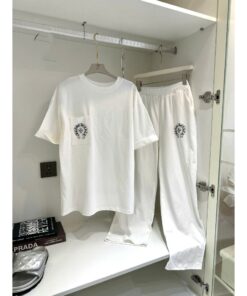 Set Áo Thun + Quần Short Chrome Hearts Los Angeles – Form Rộng Unisex, Phong Cách Streetwear Cá Tính