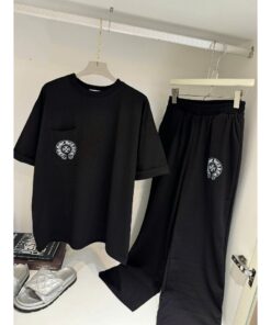 Set Áo Thun + Quần Short Chrome Hearts Los Angeles – Form Rộng Unisex, Phong Cách Streetwear Cá Tính